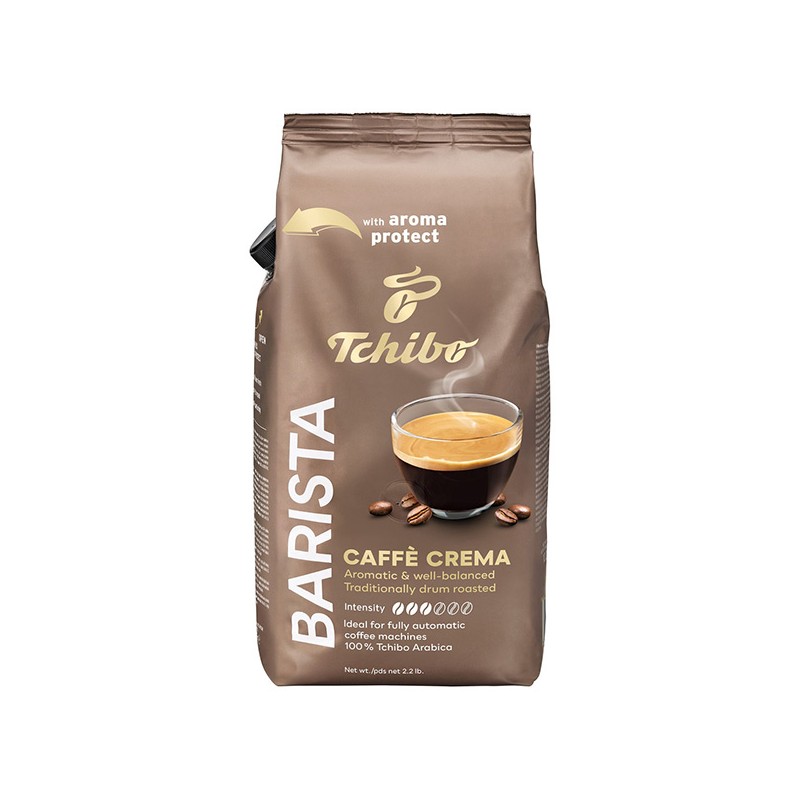 Káva zrnková, Tchibo, Barista Caffe Crema, 1kg, sáček, 100% Arabica