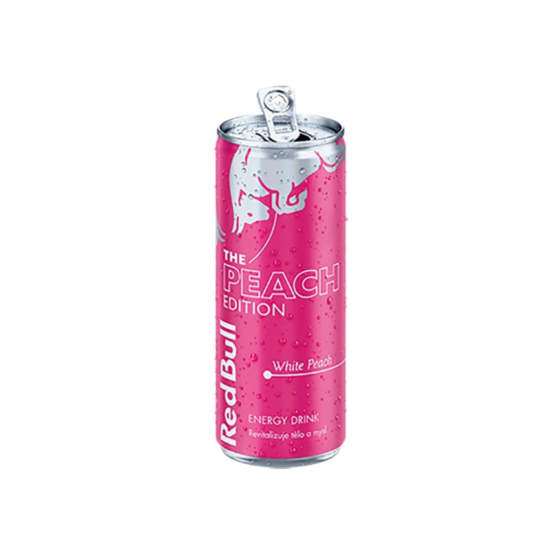 Energy drink, PEACH EDITION, 12ks v kartonu, cena za 1ks, Red Bull white peach