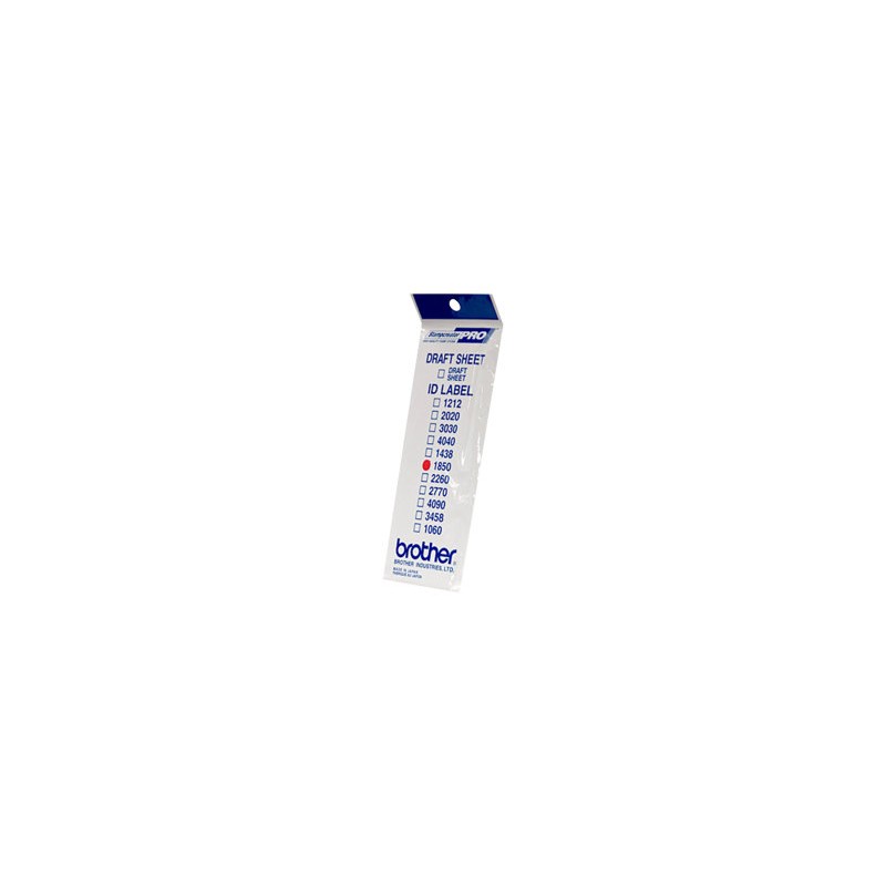 Štítky pro razítka Brother, ID1850, 18x50mm, 12ks, s průhlednou krytkou