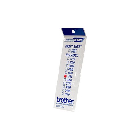 Štítky pro razítka Brother, ID1850, 18x50mm, 12ks, s průhlednou krytkou