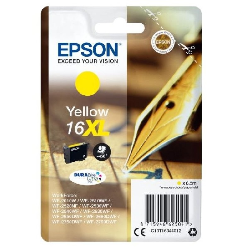 Epson Singlepack Yellow 16XL DURABrite Ultra Ink