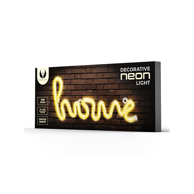 Neon LED Light HOME warm white Bat + USB FLNE21 Forever Light