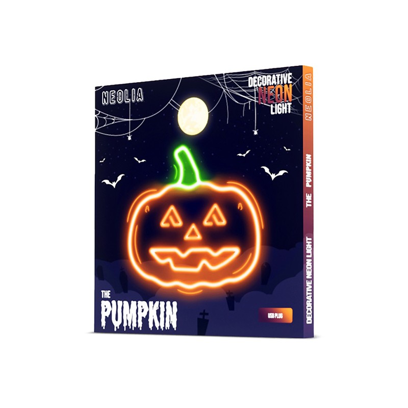 Neon PLEXI LED PUMPKIN WITH STEM orange green NNE13 Neolia
