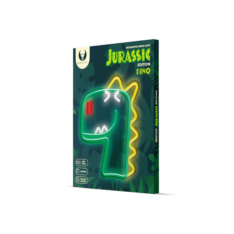 Neon PLEXI LED JURASSIC DINO green FLNJ02 Forever Light