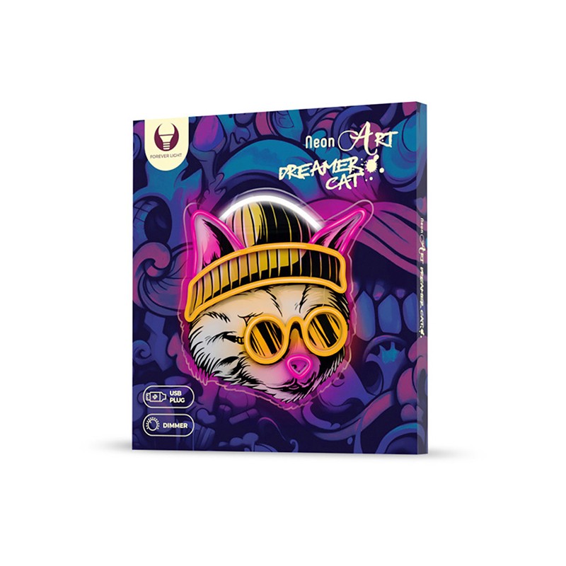 Neon ART LED CAT DREAMER multicolor FLA04 Forever Light