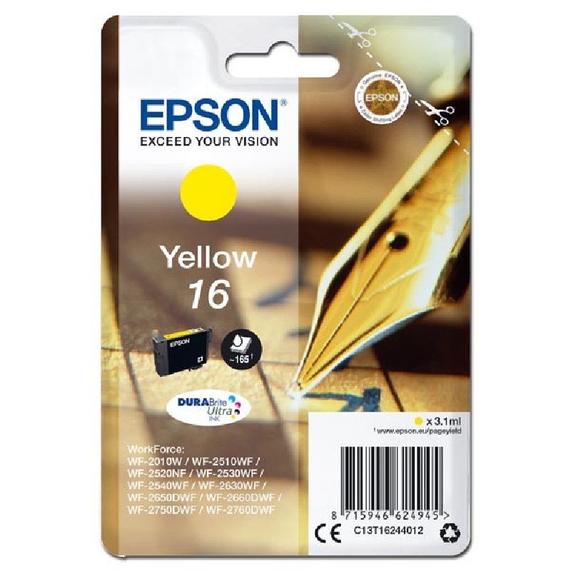 Epson Singlepack Yellow 16 DURABrite Ultra Ink