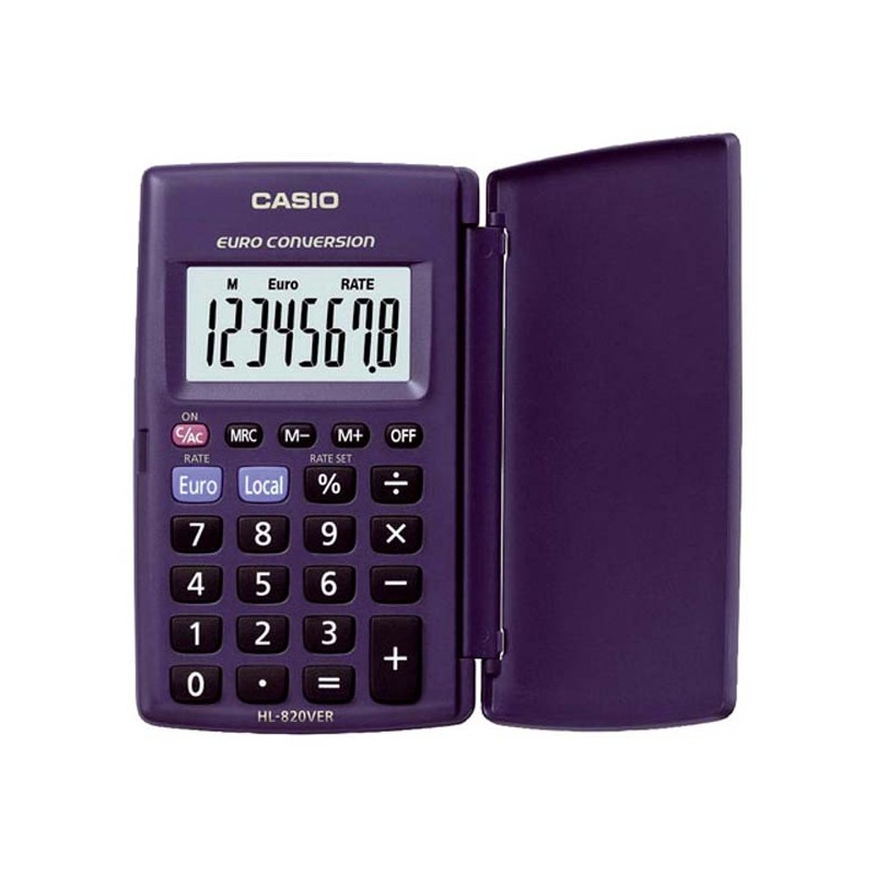 Casio Kalkulačka HL 820 VER, modrá, kapesní, osmimístná