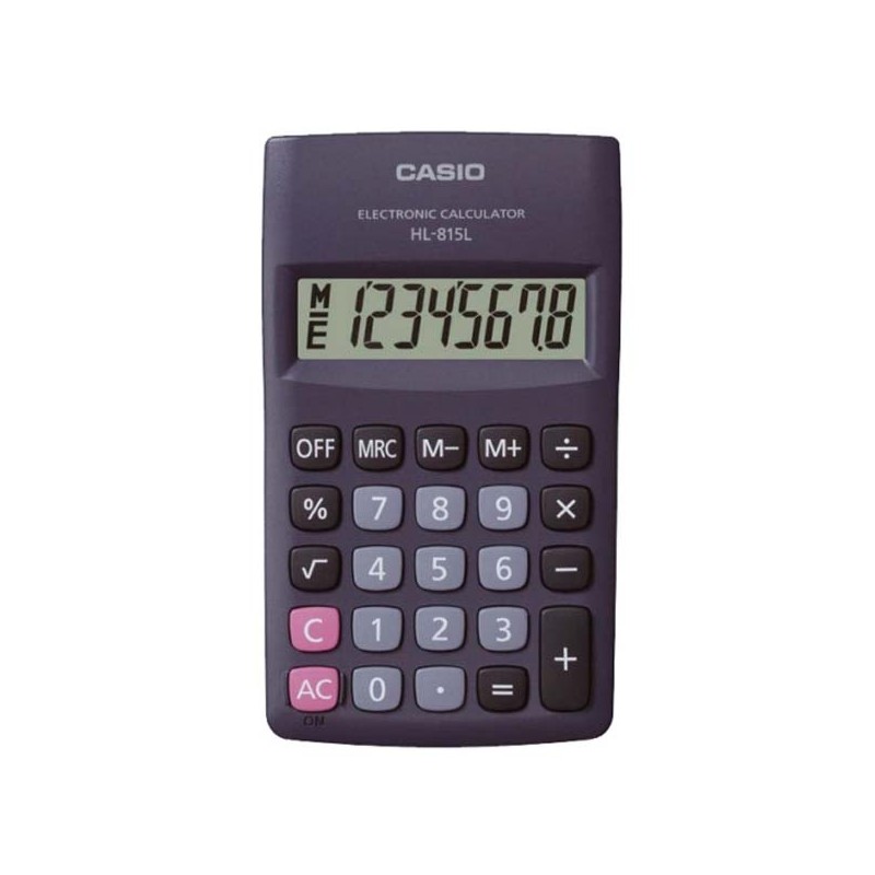 Casio Kalkulačka HL 815L BK, černá, kapesní, osmimístná
