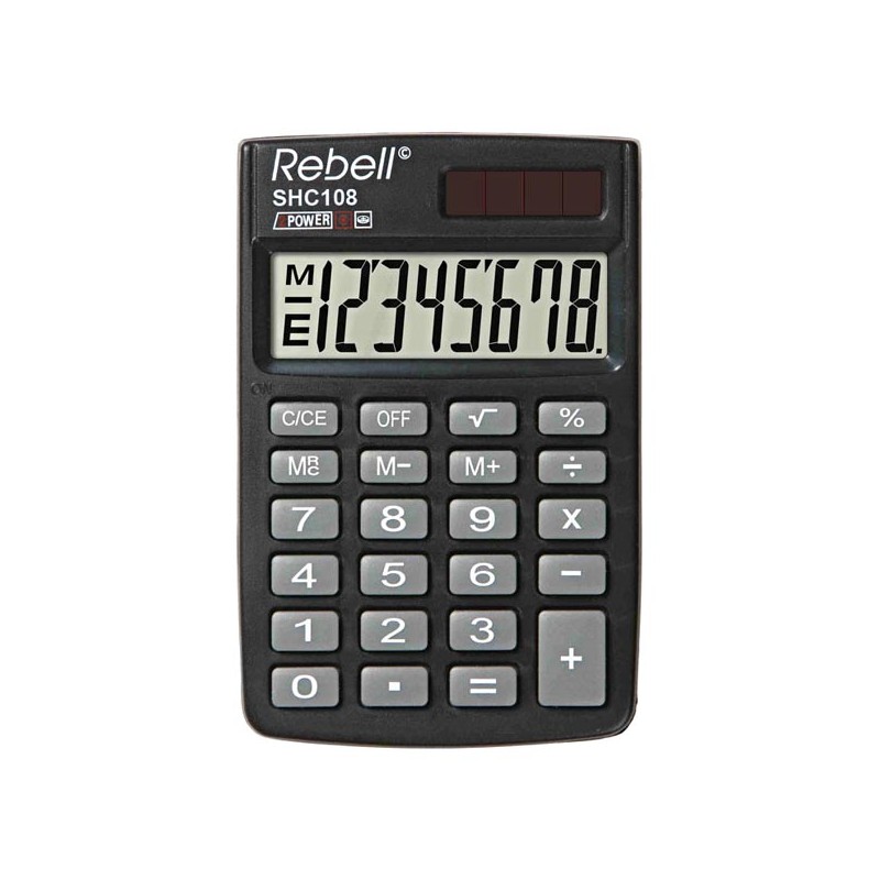 Rebell Kalkulačka RE-SHC108 BX, RE-SHC100N BX, černá, kapesní, osmimístná