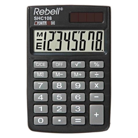 Rebell Kalkulačka RE-SHC108 BX, RE-SHC100N BX, černá, kapesní, osmimístná