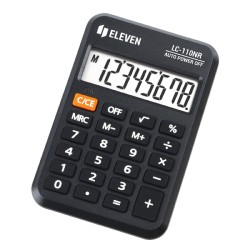 Eleven Kalkulačka LC110NR, černá, kapesní, osmimístná