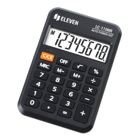 Eleven Kalkulačka LC110NR, černá, kapesní, osmimístná