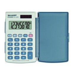 Sharp Kalkulačka EL-243S, šedo-modrá, kapesní, osmimístná