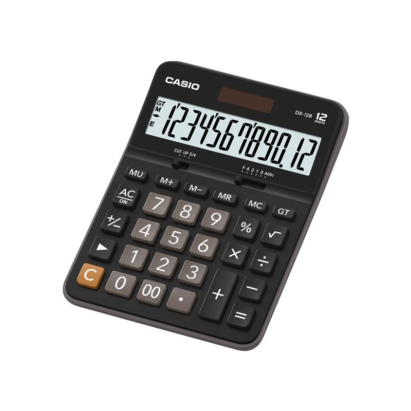 Casio Kalkulačka DX 12 B, černá, stolní, dvanáctimístná