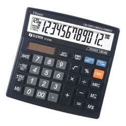Eleven Kalkulačka CT555N, černá, stolní, dvanáctimístná