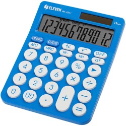 Eleven Kalkulačka RK-2311-BL, modrá, stolní, dvanáctimístná, duální napájení