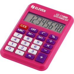 Eleven Kalkulačka LC-110NR-PK, růžová, kapesní, osmimístná