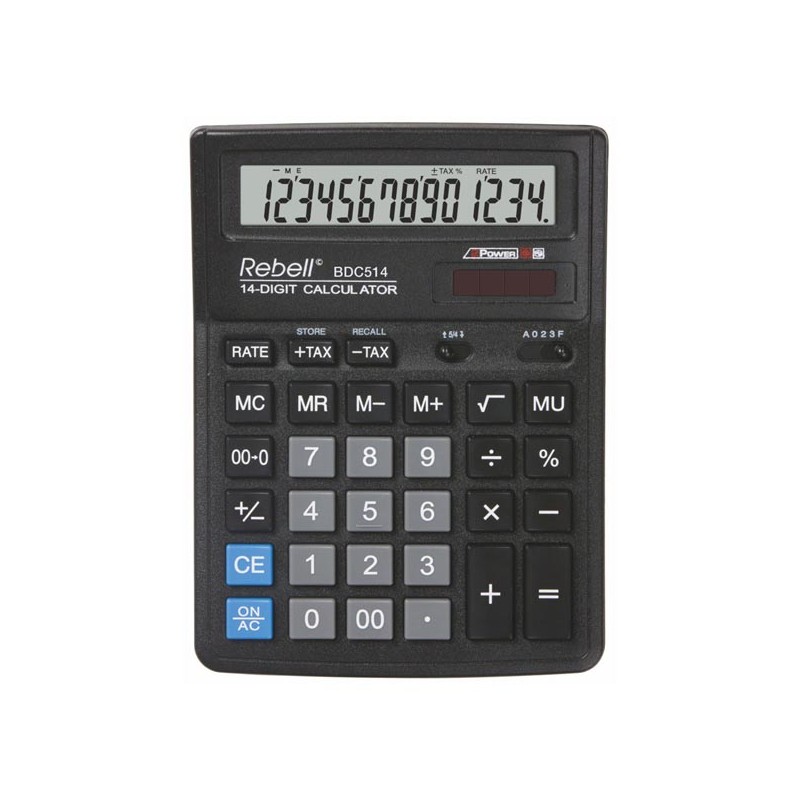 Rebell Kalkulačka RE-BDC514 BX, černá, stolní, čtrnáctimístná