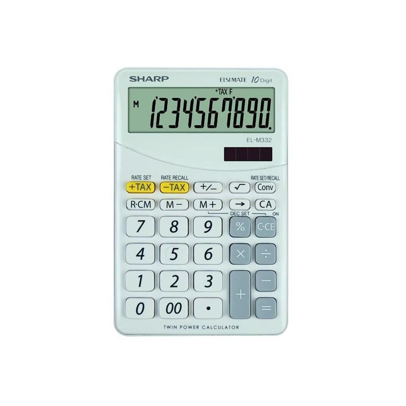 SHARP kalkulačka - EL-M332BWH - bílá