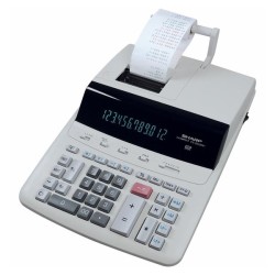 Sharp Kalkulačka SH-CS2635LW, bílá, stolní s tiskem, dvanáctimístná