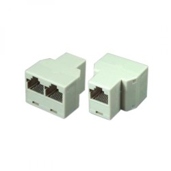 Rozdvojka RJ45, bílá, samice, DOPRODEJ