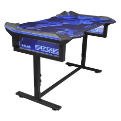 E-blue Herní stůl EGT004BK, 135x78,5cm, 72-91,2cm, RGB podsvícení, výškově nastavitelný, s podložkou pod myš, DOPRODEJ