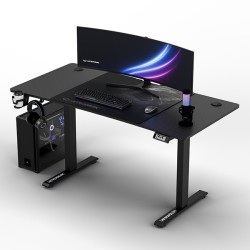 ULTRADESK Herní stůl LEVEL V2, 140x68cm, 72-117cm, elektricky nastavitelná výška