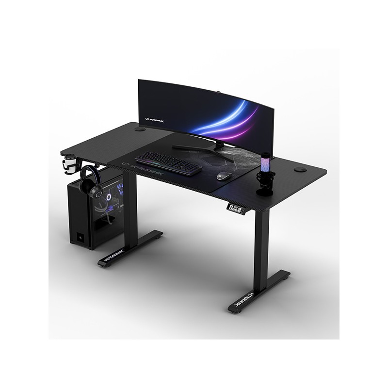 ULTRADESK Herní stůl LEVEL V2, 140x68cm, 72-117cm, elektricky nastavitelná výška