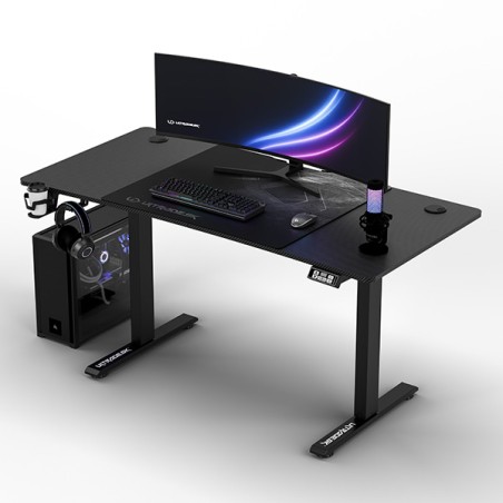ULTRADESK Herní stůl LEVEL V2, 140x68cm, 72-117cm, elektricky nastavitelná výška