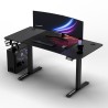 ULTRADESK Herní stůl LEVEL V2 RED, 140x68cm, 72-117cm, elektricky nastavitelná výška