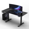 ULTRADESK Herní stůl LEVEL V2 BLUE, 140x68cm, 72-117cm, elektricky nastavitelná výška