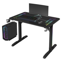 ULTRADESK Herní stůl FREEZE V2, 109x69 cm, 75 cm, povrch z tvrzeného skla ULTRA-GLASS