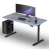 ULTRADESK Herní stůl QUEST, 140x70cm, 72-120cm, černá-šedá
