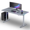 ULTRADESK Herní stůl QUEST, 140x70cm, 72-120cm, šedá-šedá