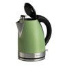 Orava VK-3217 GK, nerezová varná konvice 1,7 l, khaki zelená, 2000 W, otočný podstavec, LED signalizace
