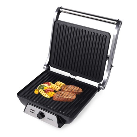 Orava Grillchef 4 elektrický kontaktní gril, 2000 W, regulace teploty, manuální ovládání, tepelně izolovaná rukojeť