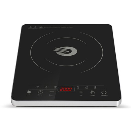 Orava VP-22i indukční varná deska, 2000 W, 9 volitelných stupňů, LED displej, 50 dB, časovač, digitální ovládání, černá