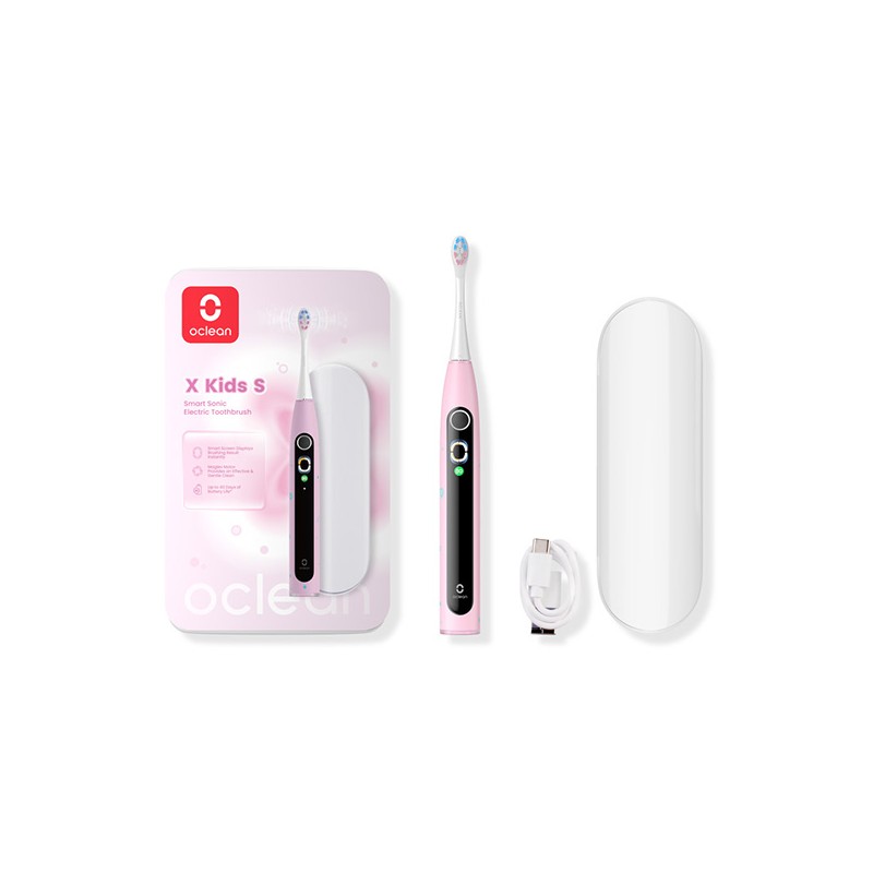 Oclean set sonický kartáček a pouzdro X Kids S set, růžový
