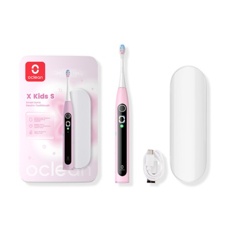 Oclean set sonický kartáček a pouzdro X Kids S set, růžový