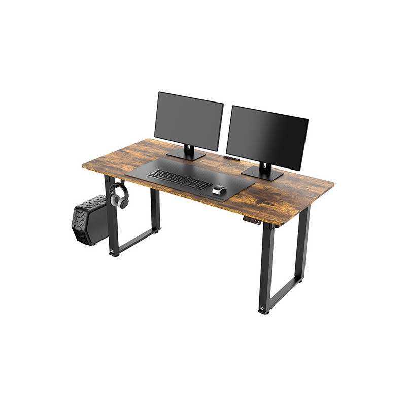ULTRADESK UPLIFT Pracovní stůl 160x75 cm, 72-118 cm, černá-hnědá