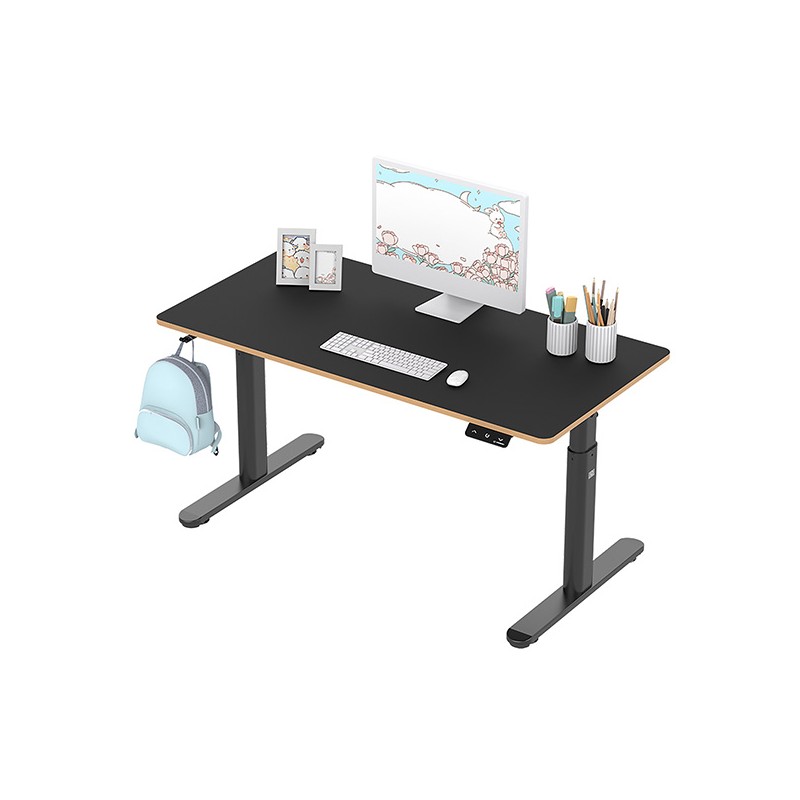ULTRADESK PULSAR Dětský pracovní stůl s elektricky nastavitelnou výškou s držákem sluchátek a klipem na kabely 120X60 cm, černý