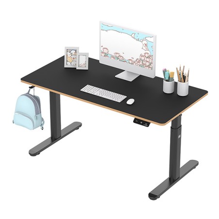 ULTRADESK PULSAR Dětský pracovní stůl s elektricky nastavitelnou výškou s držákem sluchátek a klipem na kabely 120X60 cm, černý