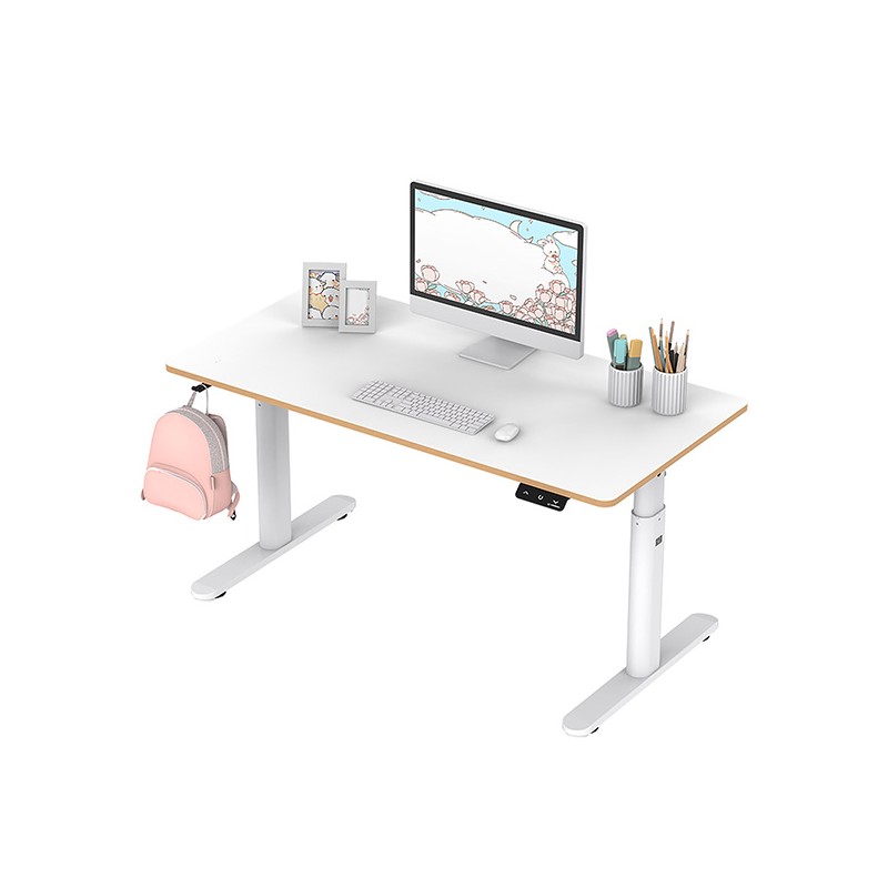ULTRADESK PULSAR Dětský pracovní stůl s elektricky nastavitelnou výškou s držákem sluchátek a klipem na kabely 120X60 cm, bílý