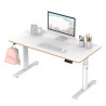 ULTRADESK PULSAR Dětský pracovní stůl s elektricky nastavitelnou výškou s držákem sluchátek a klipem na kabely 120X60 cm, bílý