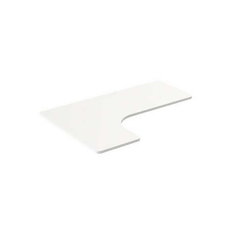 Powerton ERGO EDGE TOP Deska stolu rohová 160x110-60x2,5 cm, bílá - POšKOZENý PřEPRAVNí OBAL