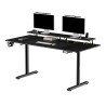 ULTRADESK HIGHLANDER XXL BLACK Pracovní stůl s elektricky nastavitelnou výškou s držákem sluchátek a klipem na kabely 160X70