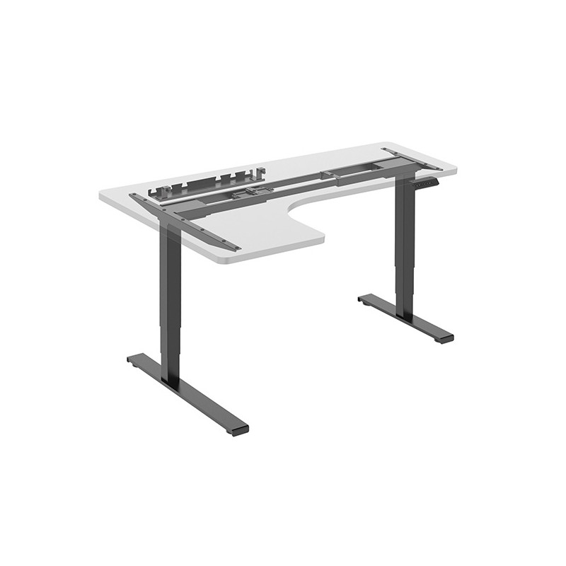 Powerton ERGO EDGE Rám rohového stolu s elektricky nastavitelnou výškou 125 kg nosnost, černý