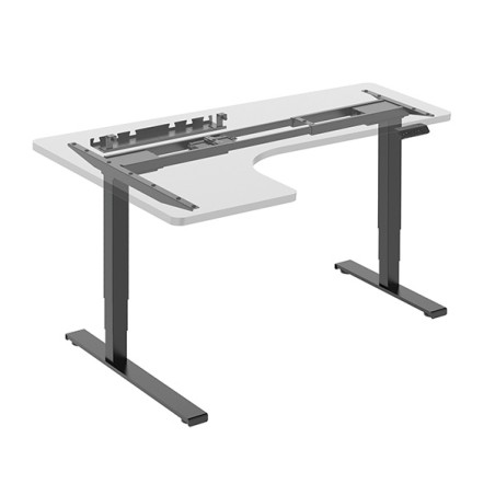 Powerton ERGO EDGE Rám rohového stolu s elektricky nastavitelnou výškou 125 kg nosnost, černý