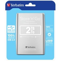 VERBATIM HDD 2.5" 2TB Store 'n' Go USB 3.0, Silver