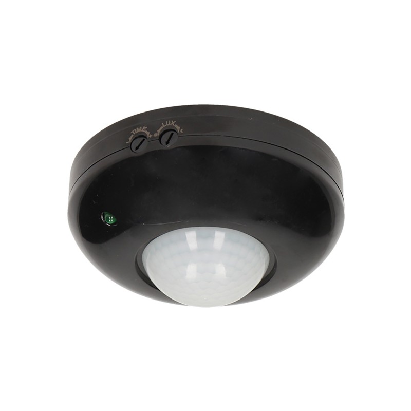 PIR motion sensor 230V 50Hz, 6m, max. 1200W, černý, ORNO, 360&deg , IP20, infračervený, DOPRODEJ
